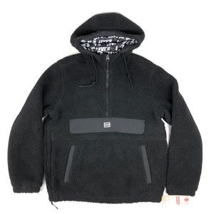 Levis 1/2 Zip Sherpa Fleece Pullover Hooded Jacket